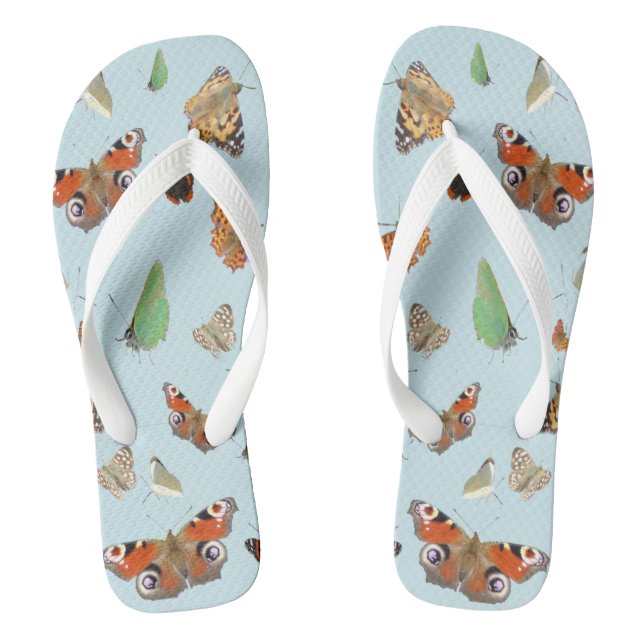 Dutch Butterflies Adult Flip Flops (Footbed)