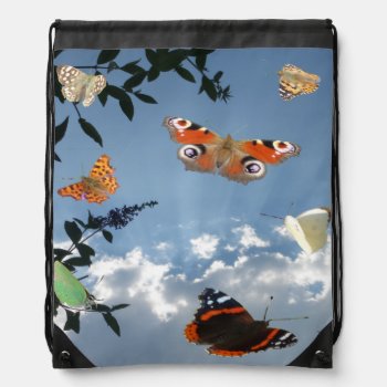 Dutch Butterflies Drawstring Backpack by Edelhertdesigntravel at Zazzle