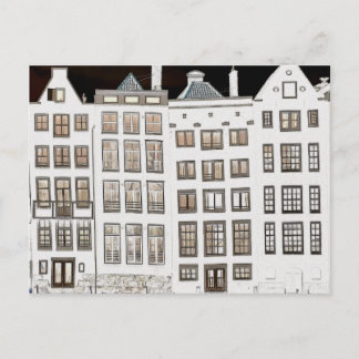 Dutch canal houses design postcard