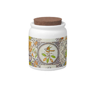 Dutch Ceramic Tiles Candy Jar