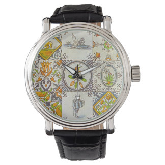 Dutch Ceramic Tiles Large Watch