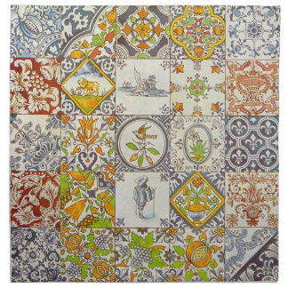 Dutch Ceramic Tiles Napkin