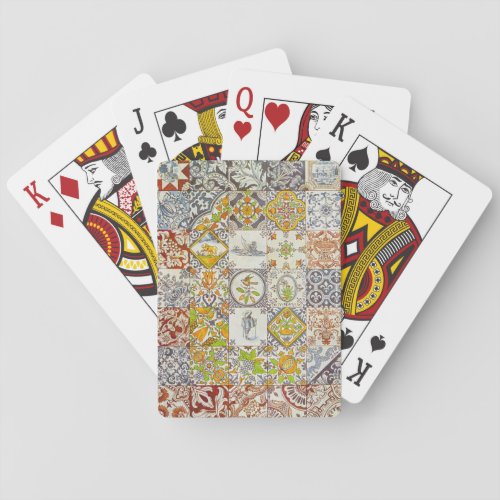 Dutch Ceramic Tiles Poker Cards