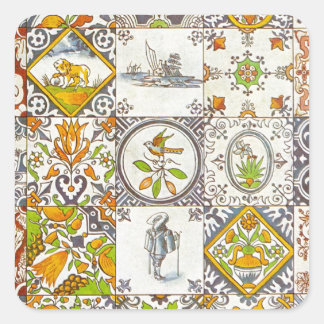 Dutch Ceramic Tiles Square Sticker