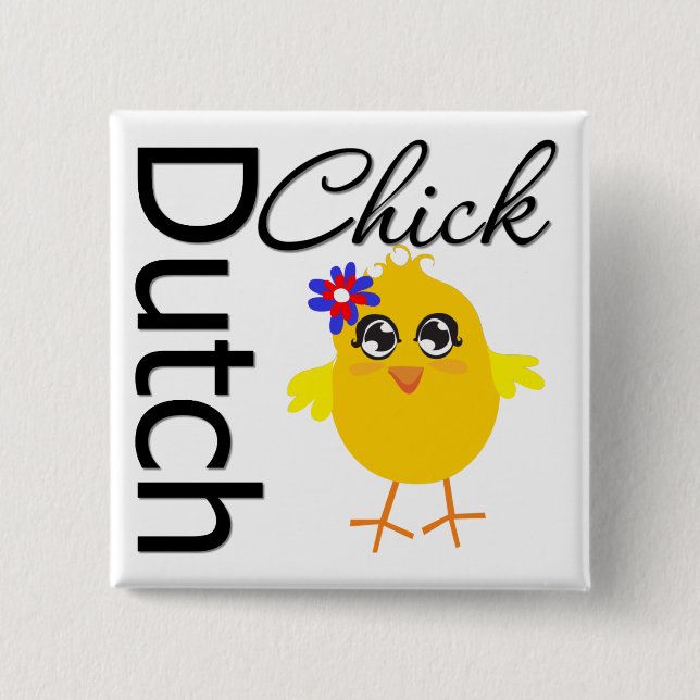 Dutch Chick Pinback Button (Front)
