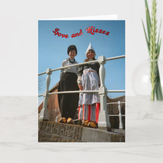 Dutch children in national costume card