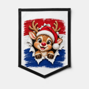 Dutch Christmas Reindeer Pennant