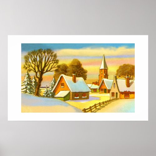 Dutch Christmas scene Poster