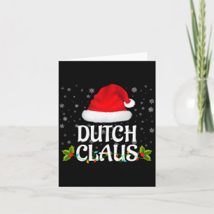 Dutch Claus Christmas Lights Santa Pajama Family M Card