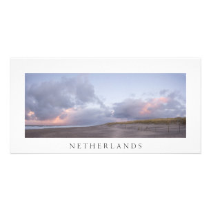Dutch coast sunset photo card
