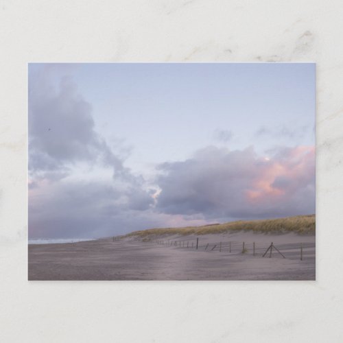 Dutch coast sunset postcard