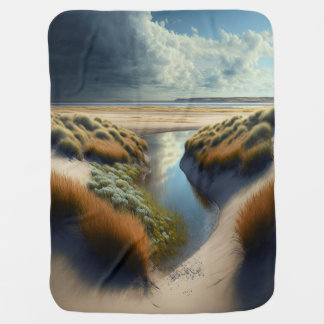 Dutch Coastal Dunes Baby Blanket