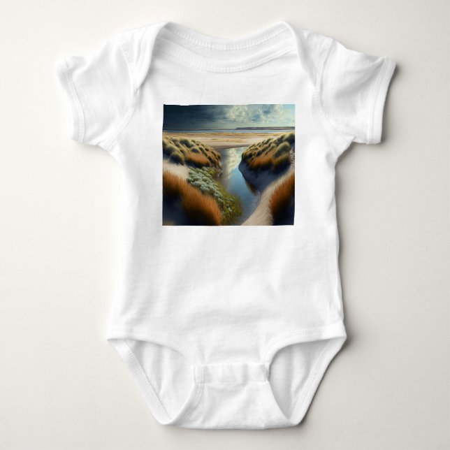 Dutch Coastal Dunes Baby Bodysuit (Front)