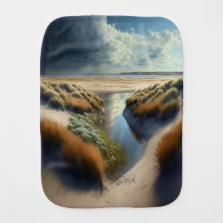 Dutch Coastal Dunes Baby Burp Cloth