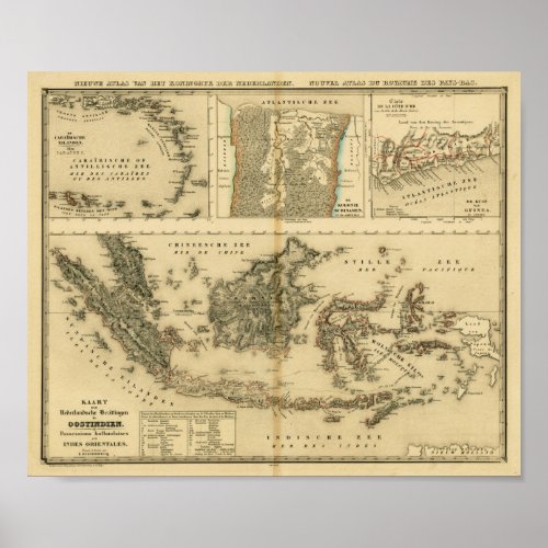 Dutch Colonial Possessions around 1840 Poster