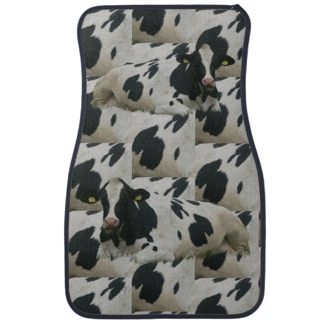 Dutch Cow in Cow Pattern Set of Car Mats (Front)