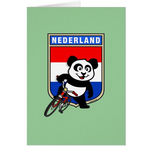 Dutch Cycling Panda Cards (Front)
