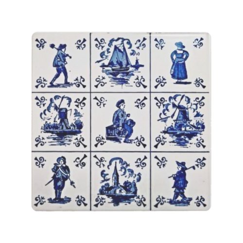 Dutch Delft Blue Retro Wall Metal Art