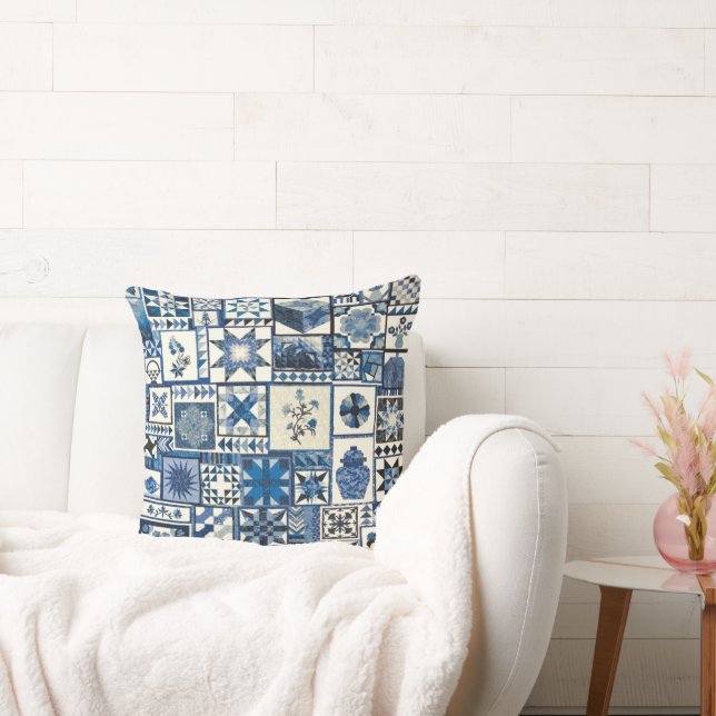Dutch Delft Throw Pillow (Couch)