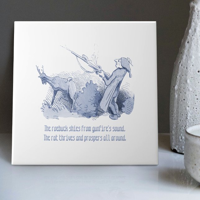 Dutch Delft Wilhelm Busch Inspired Playful Decor Ceramic Tile (Creator Uploaded)