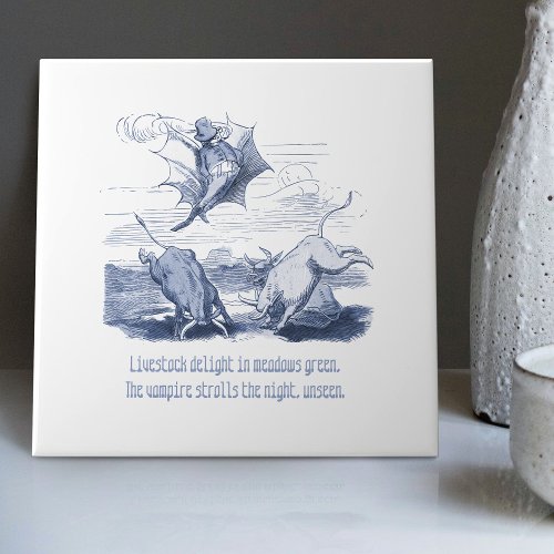 Dutch Delft Wilhelm Busch Inspired Playful Decor Ceramic Tile