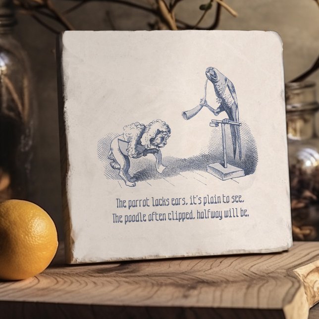 Dutch Delft Wilhelm Busch Inspired Playful Decor Trivet (Creator Uploaded)