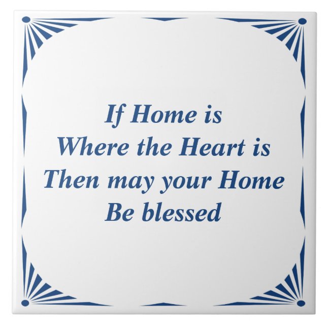 Dutch Delftware Delft style 1 add your own text Ceramic Tile (Front)