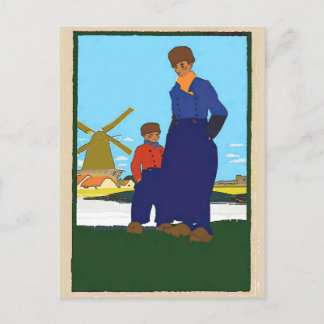 Dutch, Father & Son, add text Postcard