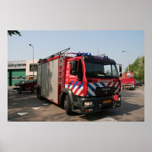 Dutch fire_truck poster