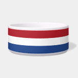 Dutch Flag Bowl<br><div class="desc">This design features the national flag of the Netherlands (informally known as Holland), which is a country primarily located in Western Europe and partly in the Caribbean, forming the largest constituent country of the Kingdom of the Netherlands. In Europe, it consists of 12 provinces that border Germany to the east,...</div>