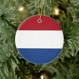 Dutch Flag Ceramic Ornament