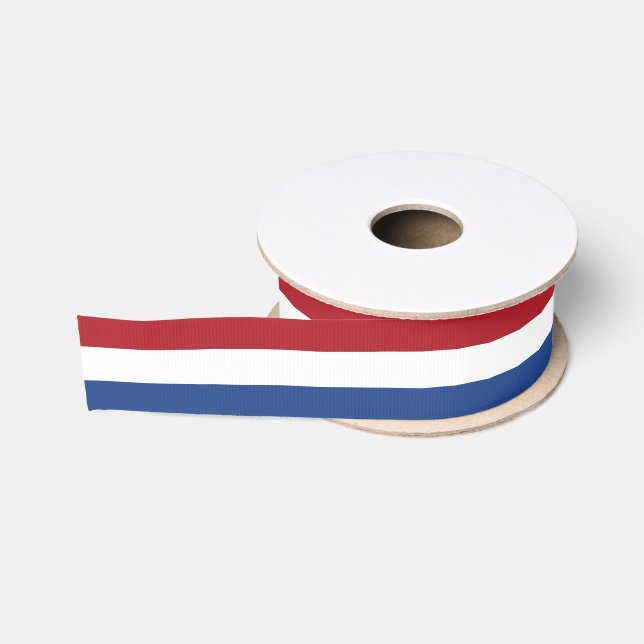 Dutch flag colours ribbon, fashion, Netherlands Grosgrain Ribbon (Spool)
