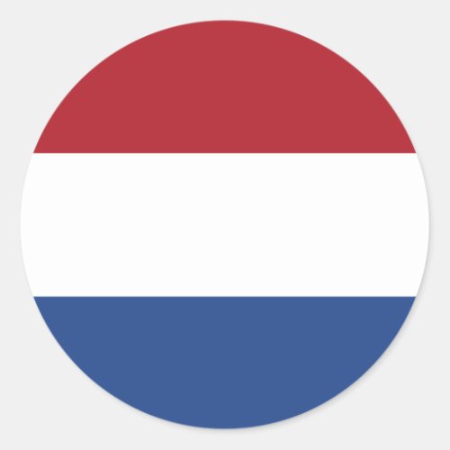 Dutch Flag Flag of Netherlands Classic Round Sticker