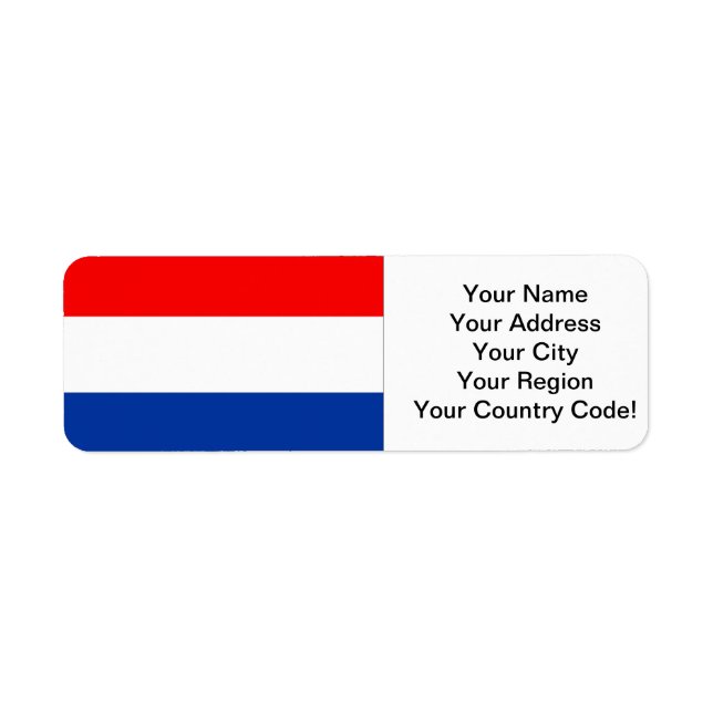 Dutch Flag Label (Front)