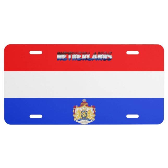 Dutch flag license plate (Front)