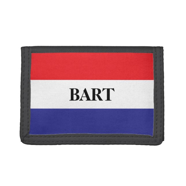Dutch flag of The Netherlands custom velcro wallet (Front)