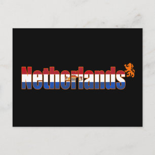 Dutch flag of the Netherlands Lion Logo Postcard