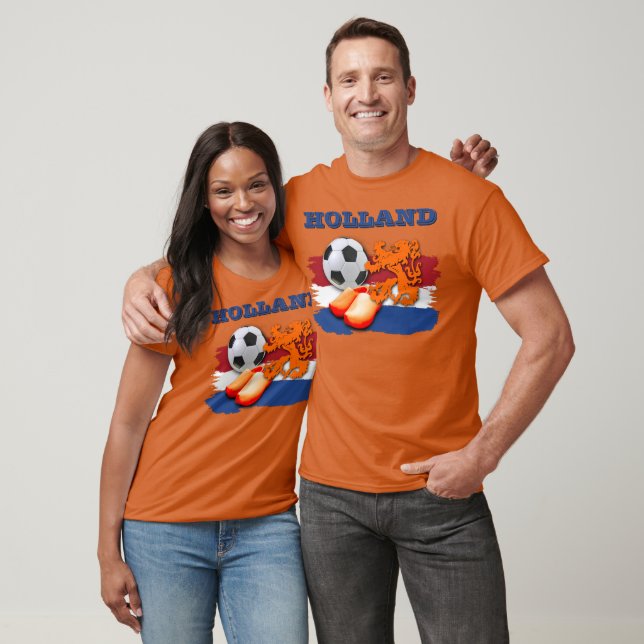 Dutch Flag Orange Lion Soccer Ball Holland 2024 T-Shirt (Unisex)