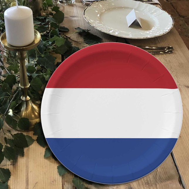 Dutch Flag plates, party, sports, Netherlands Paper Plates (Creator Uploaded)