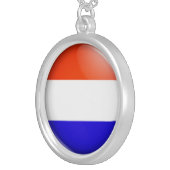 Dutch flag silver plated necklace (Front Right)