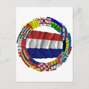 Dutch Flags Ring Postcard