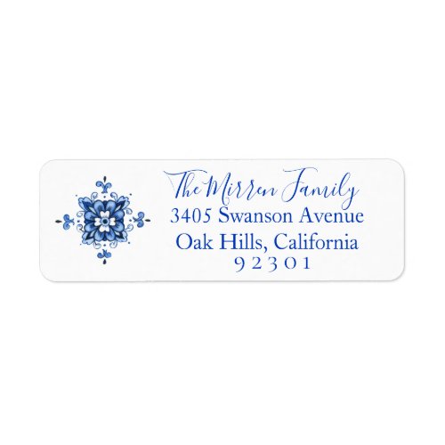 Dutch Floral Return Address Label