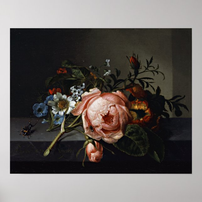 Dutch Flower Painting Still Life Fine Art Poster (Front)