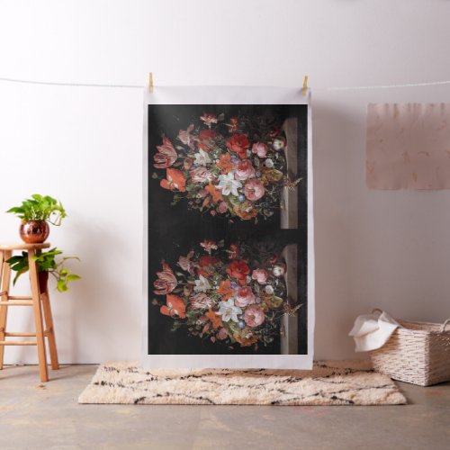 DUTCH FLOWERS IN A GLASS VASE FABRIC