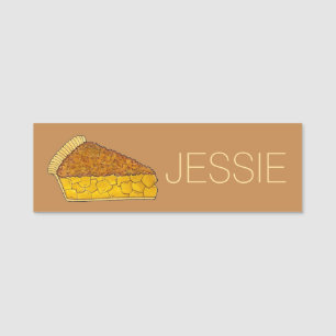 Dutch French Apple Pie Slice Dessert Baking Food Name Tag