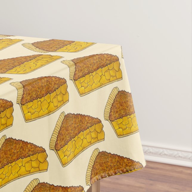 Dutch French Apple Pie Slice Dessert Baking Food Tablecloth (In Situ)