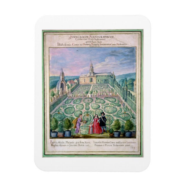 Dutch Garden, 1650 (w/c on paper) Magnet (Vertical)