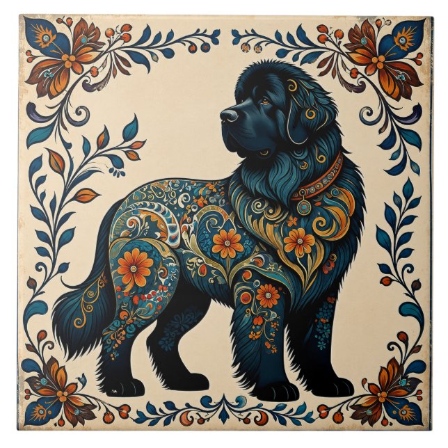 Dutch Garden Guardian Ceramic Tile (Front)