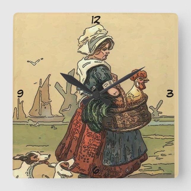 Dutch Girl Clock (Front)