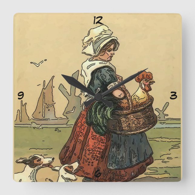 Dutch Girl Clock (Front)